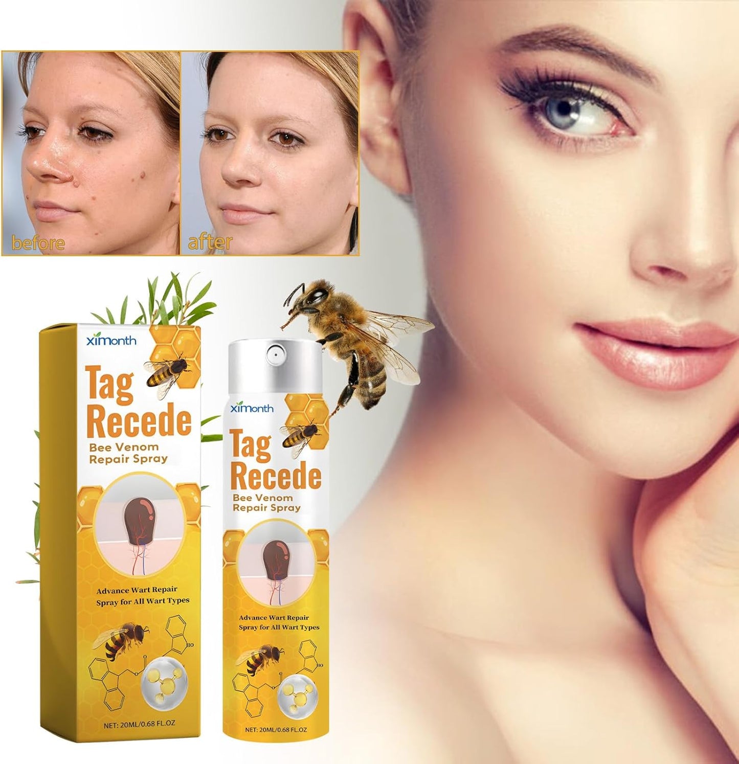 Tag Recede Bee Venom, Tag Recede Bee Venom Treatment Spray(1 Piece)